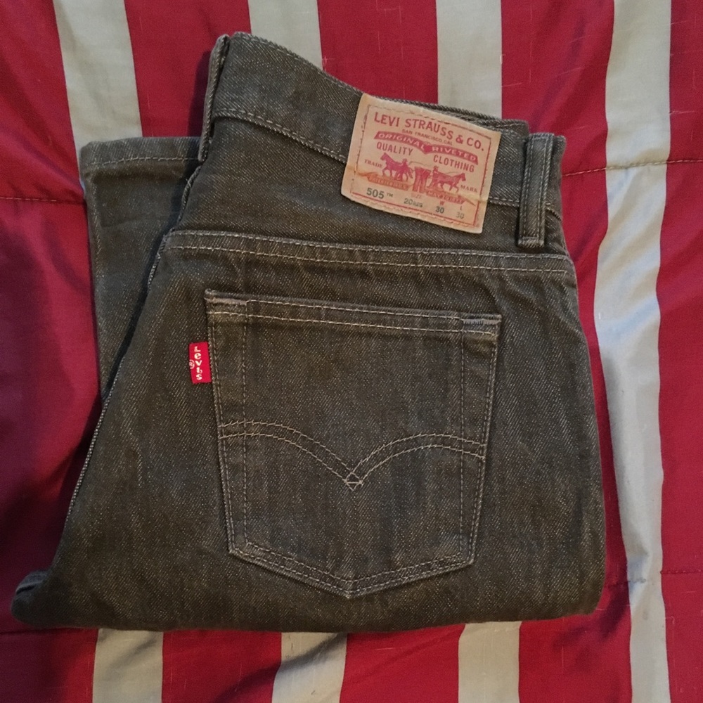 505 STRAIGHT LEVI JEANS 100% COTTON